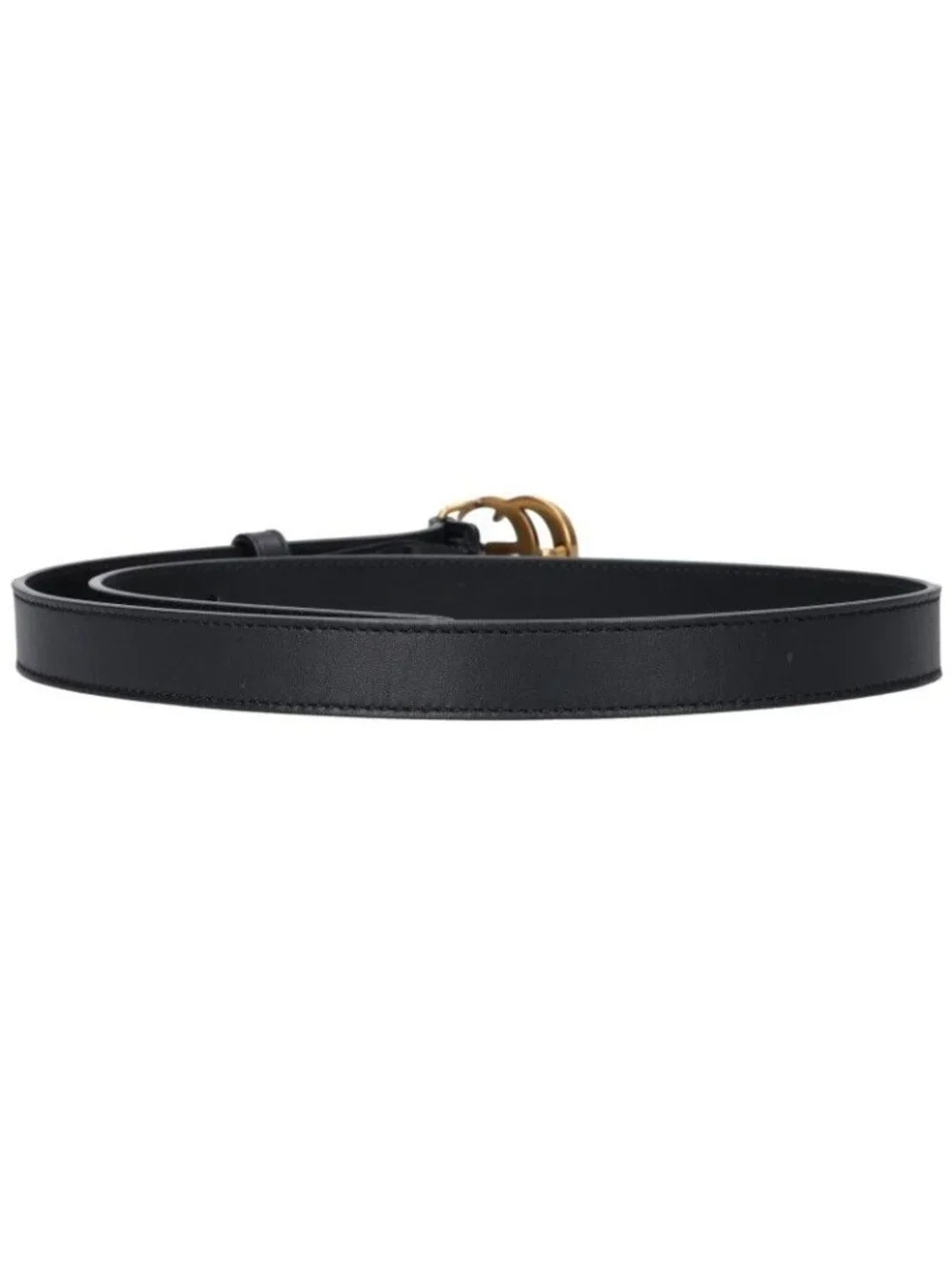 Gucci GG Logo Slim Leather Belt 75